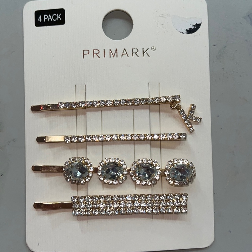 Primark gold sparkly hair clips